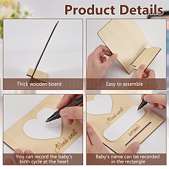Wooden Pregnancy Announcement Sign&nbsp;DJEW-WH0058-29