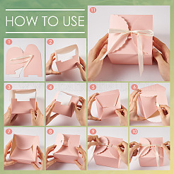10Sets Square Paper Gift Boxes&nbsp;CON-TA0001-11B
