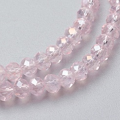 Electroplate Glass Beads Strands&nbsp;X-EGLA-F124-FR-B05