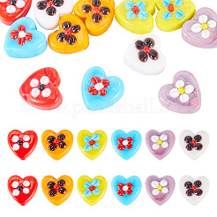 12Pcs 6 Colors Handmade Lampwork Beads&nbsp;LAMP-TA0002-56