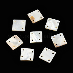 Natural Freshwater Shell Buttons&nbsp;SHEL-N032-215