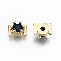 Brass Micro Pave Cubic Zirconia Cabochons&nbsp;KK-S061-48G-B-NR