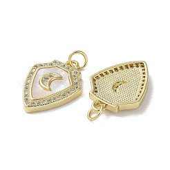 Brass Micro Pave Cubic Zirconia Pendants&nbsp;KK-G485-23C-G