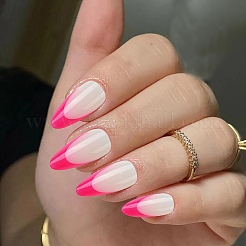 ABS Plastic Full Cover Press On False Nails&nbsp;DIY-CJC0006-12B