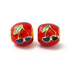 Rack Plating Alloy Enamel European Beads&nbsp;ENAM-M048-25MG-B