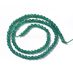 Natural Dyed & Heated Green Onyx Agate Beads Strands&nbsp;X-G-F596-12B-4mm