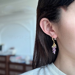 Brass Micro Pave Cubic Zirconia Dangle Earrings&nbsp;WG2D2E7-01