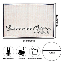 Coffee Theme Cotton and Linen Cup Mats&nbsp;AJEW-WH0201-016