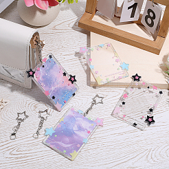2Pcs 2 Colors Acrylic Name Card Holders&nbsp;AJEW-BM0001-35