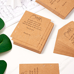 100Pcs Friendship Theme Kraft Paper Jewelry Display Cards&nbsp;CDIS-TA0001-23
