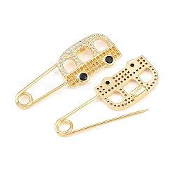 Brass Micro Pave Cubic Zirconia Pendants&nbsp;KK-C162-055G-01