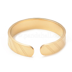 Ion Plating(IP) 304 Stainless Steel Rhombus Open Cuff Ring for Women&nbsp;RJEW-I096-26G