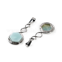 Natural Flower Amazonite Pendants&nbsp;G-F777-05P-09
