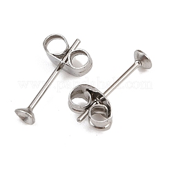 304 Stainless Steel Stud Earring Findings&nbsp;STAS-D389-03A-P