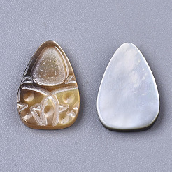 Natural Black Lip Shell Cabochons&nbsp;SHEL-R047-09