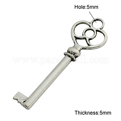 Tibetan Style Alloy Skeleton Key Big Pendants&nbsp;PALLOY-A13347-AS-NR