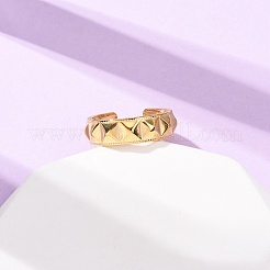 304 Stainless Steel Open Cuff Rings for Women&nbsp;RJEW-K309-23G