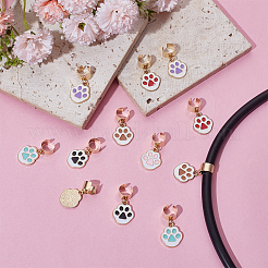 12Pcs 6 Colors Alloy Enamel Stethoscope Pendant Decorations&nbsp;HJEW-OC00200