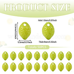 50Pcs Opaque Acrylic Beads&nbsp;SACR-TADJ0001-01C