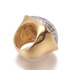 Ion Plating(IP) 304 Stainless Steel Finger Rings&nbsp;RJEW-E157-38G-01