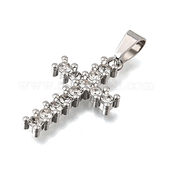 304 Stainless Steel Rhinestone Pendants&nbsp;SA-CBA7062-04P