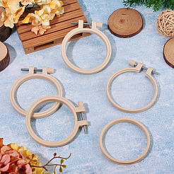 Plastic Imitation Bamboo Cross Stitch Embroidery Hoops&nbsp;TOOL-TADJ0001-03A