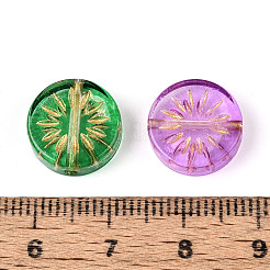 Baking Paint Transparent Glass Beads&nbsp;DGLA-N018-19
