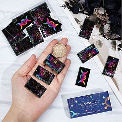 24Pcs 6 Style Printed Opaque Acrylic Pendants&nbsp;SACR-SC0001-13