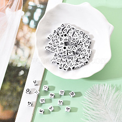 Craft White Acrylic Beads&nbsp;MACR-YW0001-13
