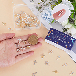 60Pcs 6 Styles Alloy Rhinestone Cabochons&nbsp;MRMJ-SC0001-17