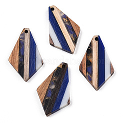 Transparent Resin & Walnut Wood Pendants&nbsp;RESI-TAC0017-49-A01