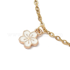 Flower Alloy Enamel Charm Bracelets&nbsp;BJEW-JB12285-02