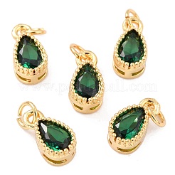 Real 18K Gold Plated Brass Inlaid Cubic Zirconia Charms&nbsp;ZIRC-L100-077G