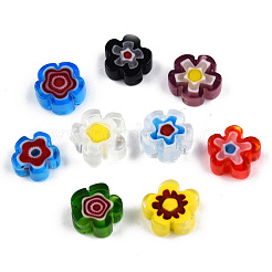 Handmade Millefiori Glass Bead Strands&nbsp;LAMP-N029-017C-08
