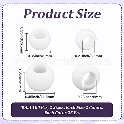 100Pcs 4 Styles Resin European Beads&nbsp;RESI-CP0001-14
