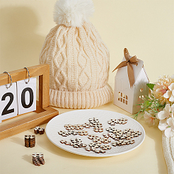 1-Hole Wood Buttons&nbsp;BUTT-WH0057-021B