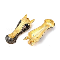 Brass Micro Pave Clear Cubic Zirconia Pendants&nbsp;KK-U058-50G