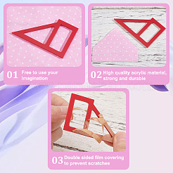 Acrylic Quilting Template for Pet Bandana&nbsp;DIY-WH0033-63A