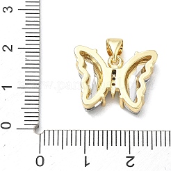 Brass Micro Pave Clear Cubic Zirconia Pendants&nbsp;CU-CBA83A6-05G-14