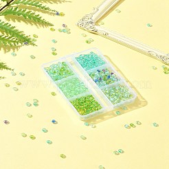 Transparent 45G 6 Colors 6/0 Glass Round Seed Beads&nbsp;SEED-FS0001-30