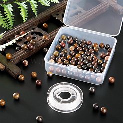 100Pcs 8mm Natural Red Tiger Iron Round Beads&nbsp;DIY-LS0002-20