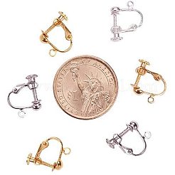 Brass Screw Clip Earring Converter&nbsp;KK-PH0021-02M