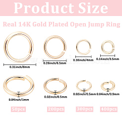 950Pcs Brass Open Jump Rings&nbsp;KK-BBC0027-72