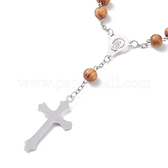 2Pcs 2 Style Religious Prayer Beaded Rosary Bracelets&nbsp;BJEW-SZ0002-53