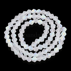 Imitate Austrian Crystal Bicone Frosted Glass Beads Strands&nbsp;LS-GLAA-F029-TM4mm-A13