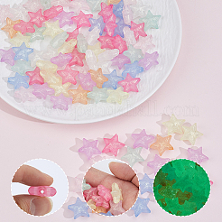 100Pcs Luminous Transparent Acrylic Beads&nbsp;OACR-PA0002-04
