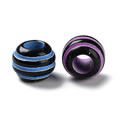 Spray Printed Opaque Acrylic European Beads&nbsp;SACR-P031-01B