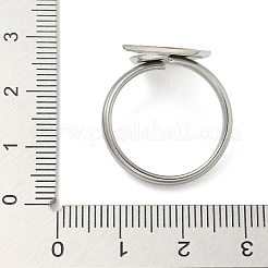 304 Stainless Steel Cuff Rings Components&nbsp;STAS-K279-02E-P