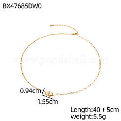 304 Stainless Steel Satellite Chain & Cable Chain Necklaces for Women&nbsp;STAS-OY018-25