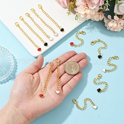 20Pcs 4 Colors Alloy Enamel Pendant Decoration&nbsp;HJEW-YW00070